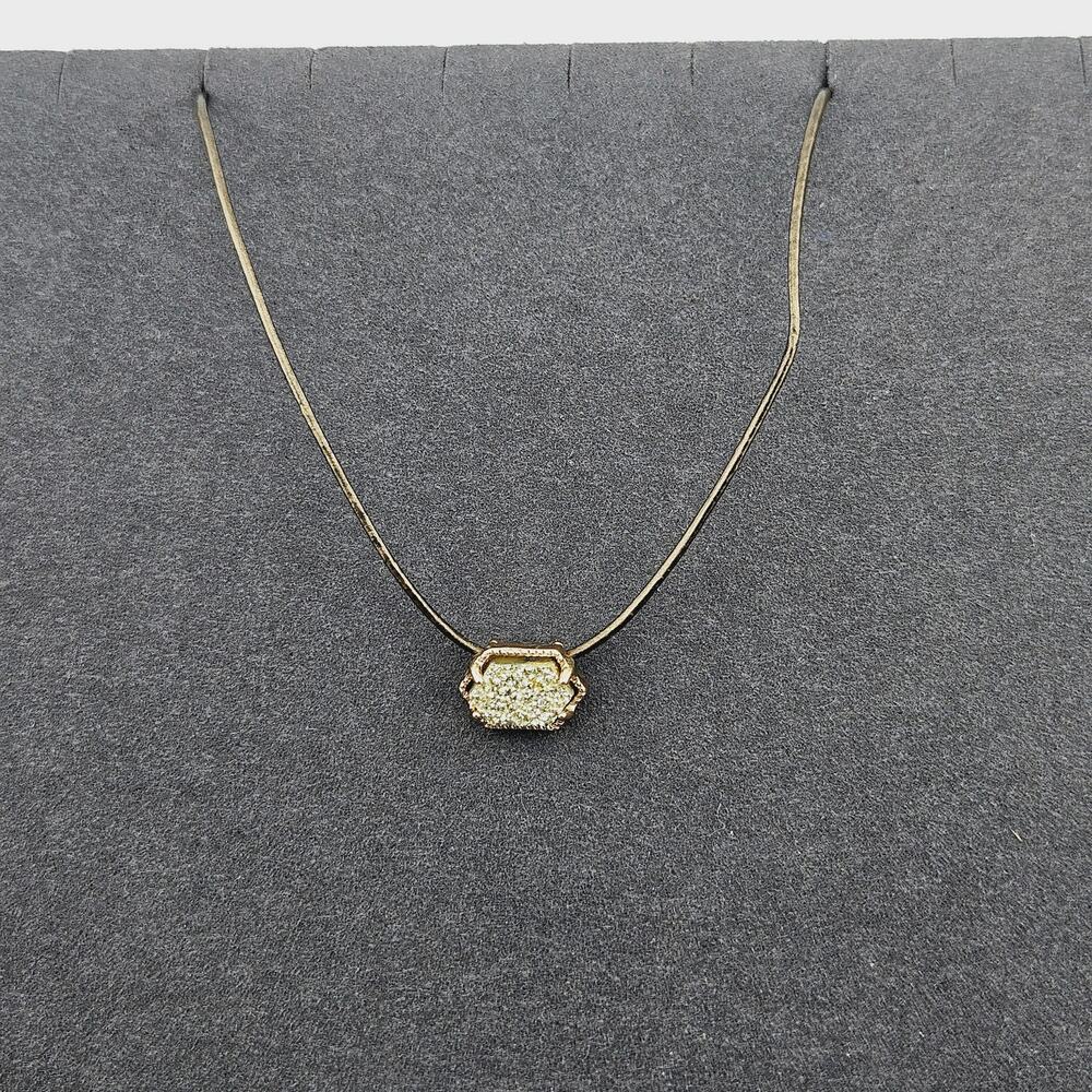 Mark Ashton Women's Wrap Around Choker Necklace Crystal Pendant Brown Cord